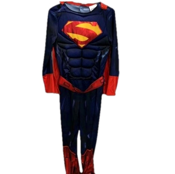 Kids' DC Comics Superman Justice League halloween costume muscle bodysuit Size L - Picture 3 of 17